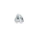 BLISTER CON 2 NUDOS (PERROS) DE HIERRO PARA CABLE 1/8", FIERO, CÓDIGO 44082, CLAVE NUDO1/8
