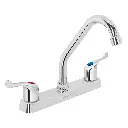 MEZCLADORA PLASTICA 8" CUELLO CORTO PARA FREGADERO, MANERAL PALANCA, FOSET BASIC, CÓDIGO 45514, CLAVE FT-317P