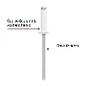 BOLSA CON 50 REMACHES 1/8" X 3/8" COLOR BLANCO FIERO, CÓDIGO 46573, CLAVE R-46BB