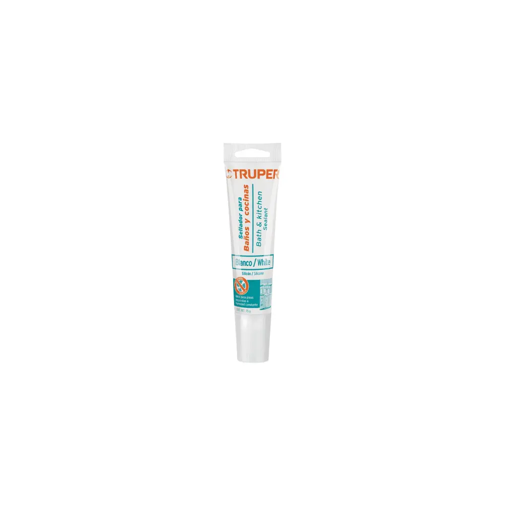 SELLADOR BLANCO PARA BAÑOS Y COCINAS 85GR, TRUPER, CÓDIGO 18568, CLAVE SIL-85BCB