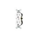 CONTACTO DÚPLEX, 2 POLOS 3 HILOS, STANDARD, BLANCO, VOLTECK, CÓDIGO 49710, CLAVE CODO-SB