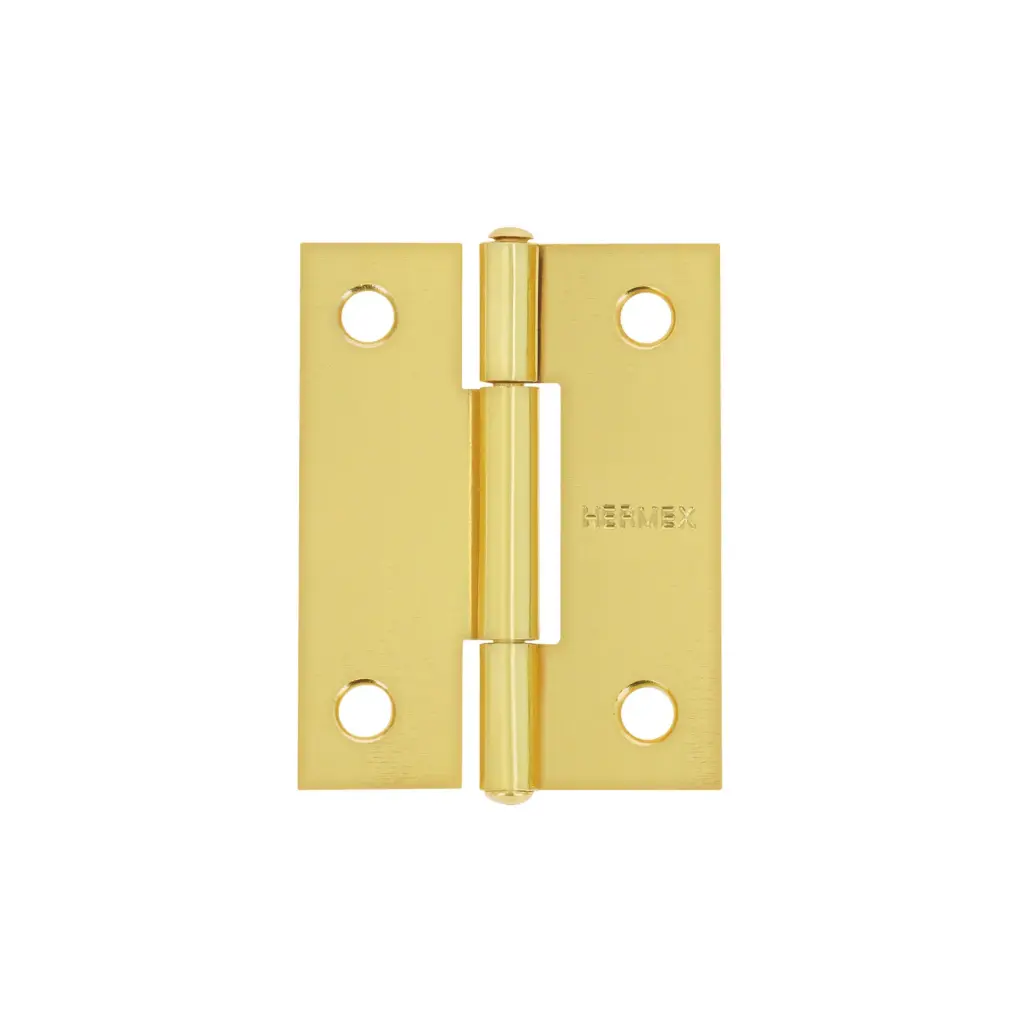 BISAGRA RECTANGULAR 2" X 1 1/2", LATON BRILLANTE, HERMEX, CÓDIGO 43194, CLAVE BR-201