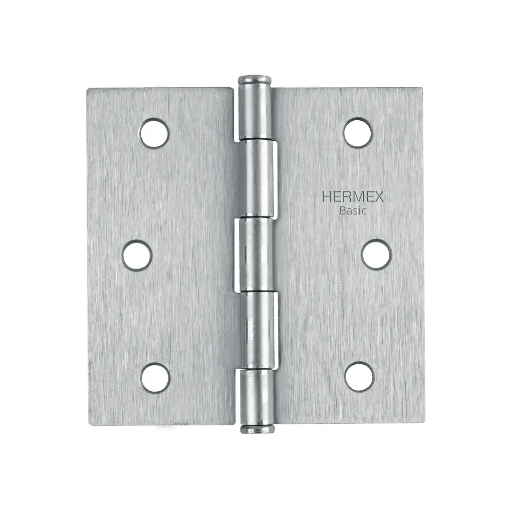 BISAGRA CUADRADA 3" X 3", CROMO MATE, HERMEX BASIC, CÓDIGO 23687, CLAVE BC-303PP
