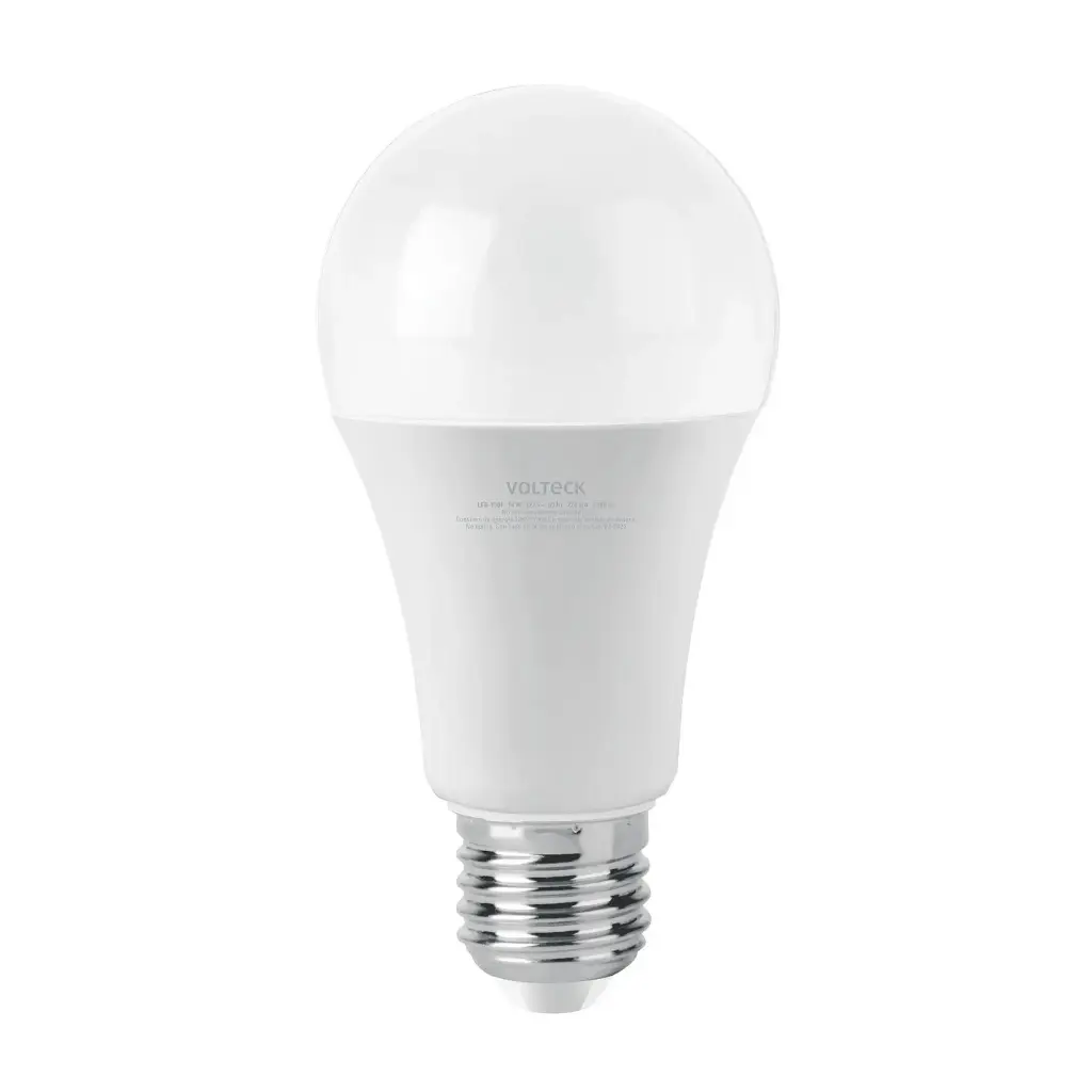 LÁMPARA LED TIPO BULBO A19 14 W LUZ DE DÍA, CAJA, VOLTECK, CÓDIGO 46221, CLAVE LED-100F