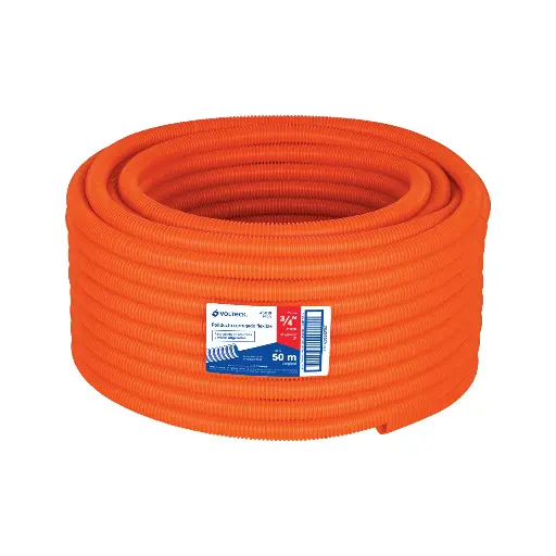 POLIDUCTO 3/4" CORRUGADO SIN GUIA, ROLLO CON 100MTS, VOLTECK, CÓDIGO 45019, CLAVE PF-3/4