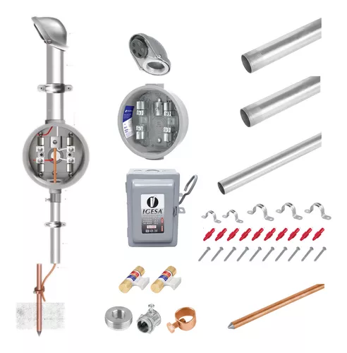 ACOMETIDA COMPLETA 127V CON INTERRUPTOR DE SEGURIDAD 2P X 30A
