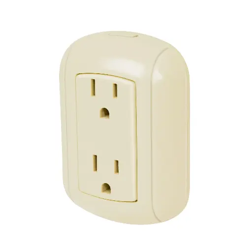 CONTACTO DE SOBREPONER DÚPLEX 2 POLOS+ TIERRA, ABS, VOLTECK, CÓDIGO 47350, CLAVE COSO-DA-2