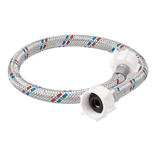 MANGUERA PARA WC, ALUMINIO, 1/2"X7/8", 50CM, CONEXIONES PLÁSTICAS, FOSET BASIC, CÓDIGO 49769, CLAVE FWC-PP50P