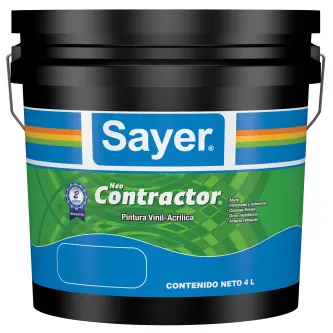 PINTURA COLOR VERDE NATURAL, GALÓN CON 4LTS, CONTRACTOR, SAYER LACK, CÓDIGO VC-0403.40