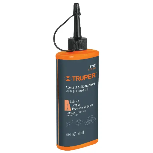 ACEITE MULTIUSOS 90ML, TRUPER, CÓDIGO 16712, CLAVE A-31-90