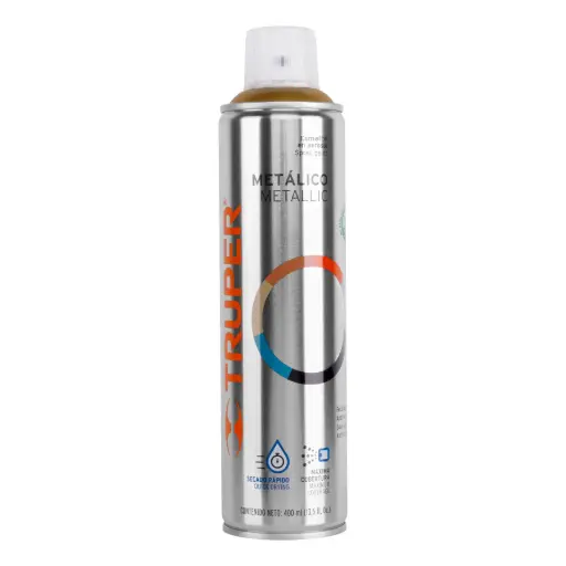 PINTURA EN AEROSOL ORO METALICO 400ML, TRUPER, CÓDIGO 19066, CLAVE PAM-OR