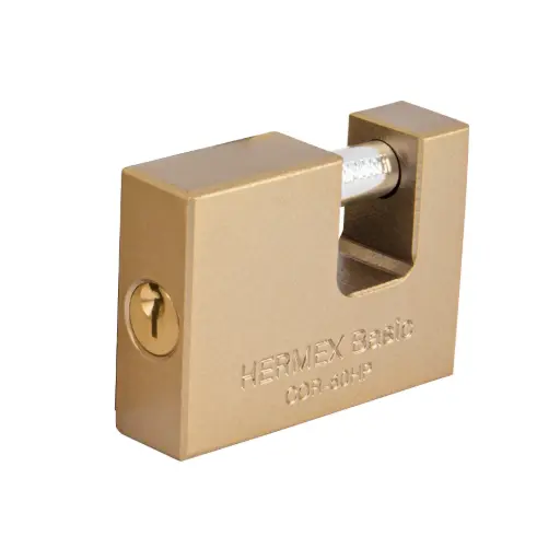 CANDADO ANTIPALANCA 60MM CUERPO DE HIERRO, HERMEX BASIC, CÓDIGO 22516, CLAVE COR-60HP