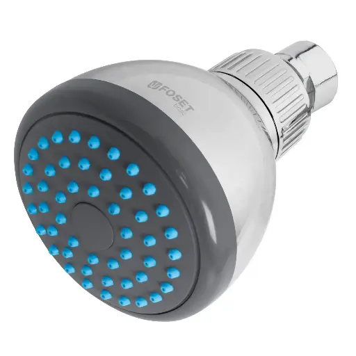 REGADERA REDONDA DE ABS 3´´ SIN BRAZO, CROMO, FOSET BASIC, CÓDIGO 49413, CLAVE R-507S