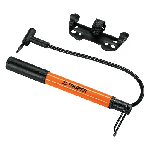 MINI BOMBA MANUAL PARA BICICLETA, 60 PSI, TRUPER, CÓDIGO 13790, CLAVE BOM-MIN